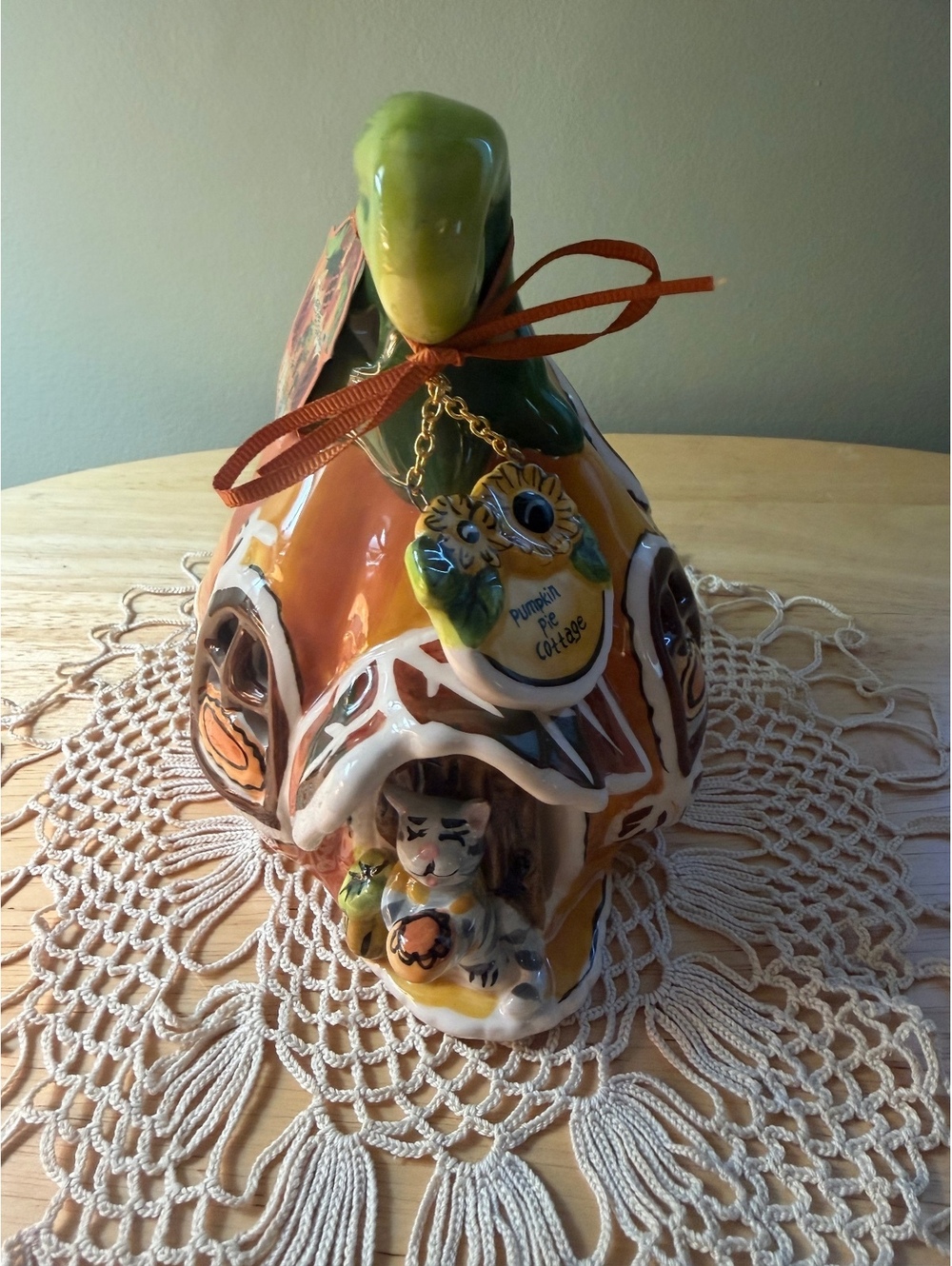 Blue Sky Clayworks Pumpkin Pie Ceramic Tea Light